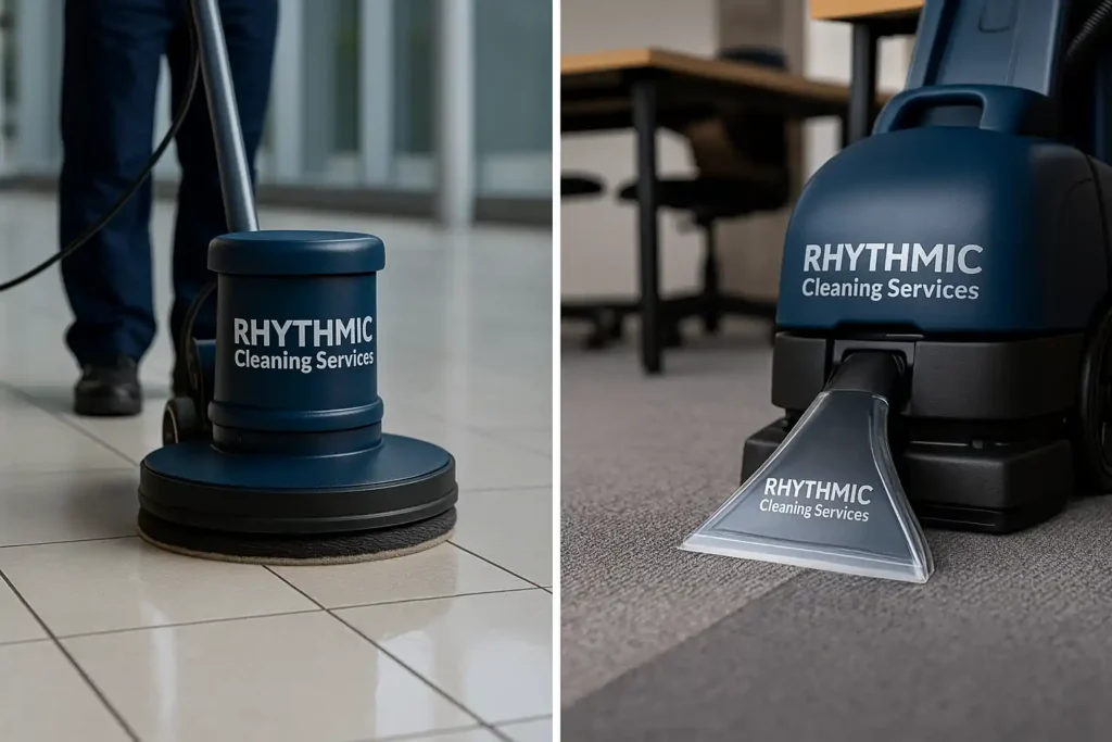why choose Rhythmic Cleaning Services – our expert, insured team in action